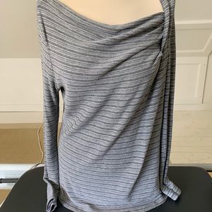 Large Lilla P cowl long sleeve t-shirt stripe